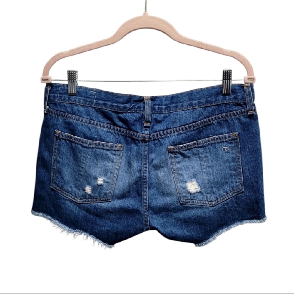 Rag & Bone Denim Freeport Wash Distressed Cut Off Shorts Size 28 - Picture 4 of 11